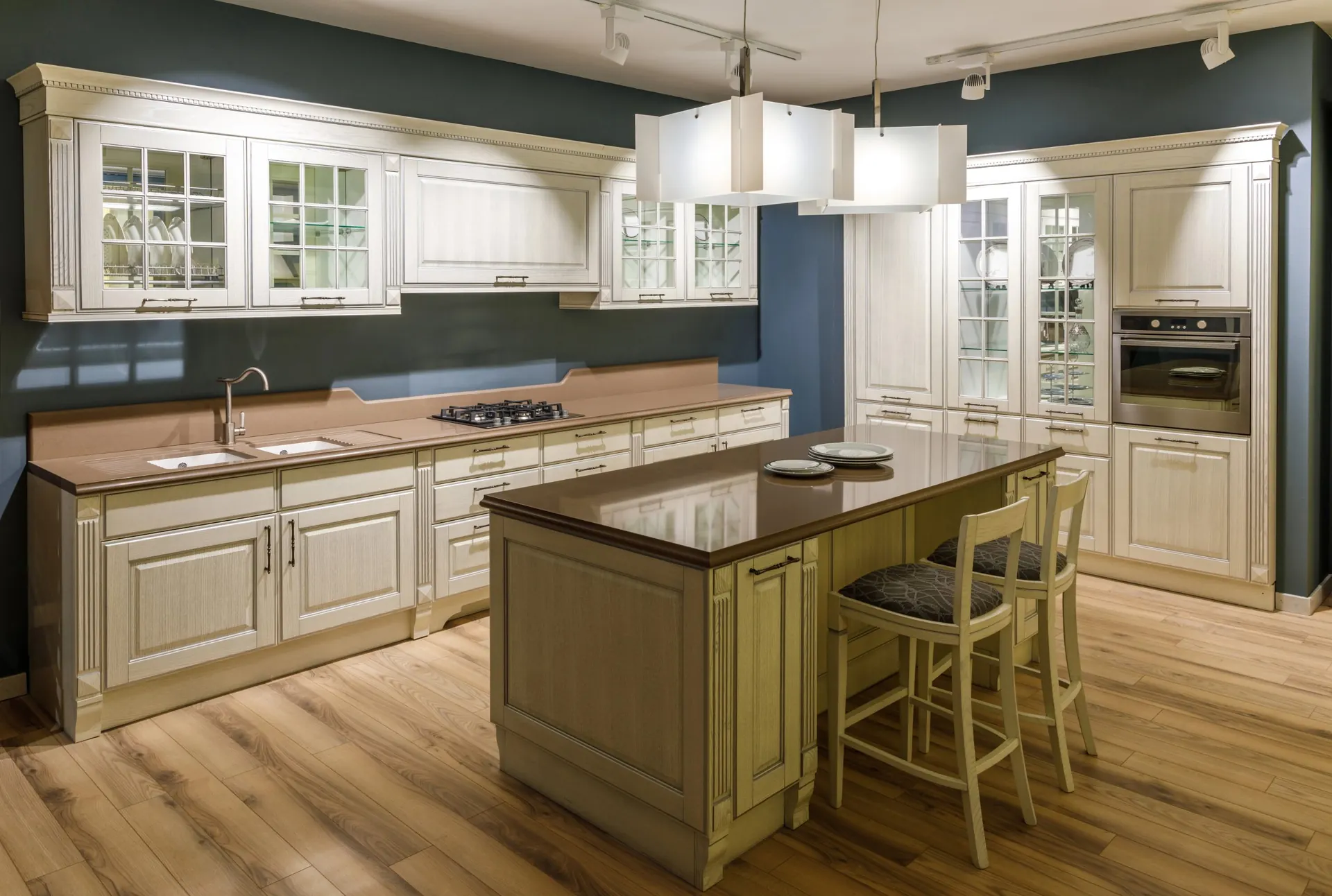 Kitchen with new cabinets and a large island, kitchen cabinets in Boise, Idaho